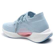 Sports Shoe With Thick Sole And Embossed Details - Blue - View 3
