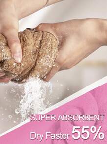 2个装超细纤维发帽，专为女孩设计 - 柔软、超强吸水、速干，带2个纽扣 - 防毛躁，适合浓密卷曲长发，猫咪图案 - 彩色 - 查看 9