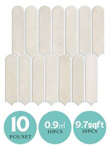 Commomy 1/10/20pcs Matte Self Adhesive Wall Tiles, Peel And Stick Tiles Backsplash, 3D Tile Stickers For Bathroom, 3D Wall Panels Indoor, Kitchen Decor, Modern Room Decor - Multicolor - View 16