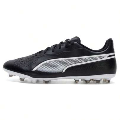 Puma KING MATCH MG Football Shoes, Spikes Soccer Shoes Low-Cut Athletic Shoes For Youth, Adult, Students