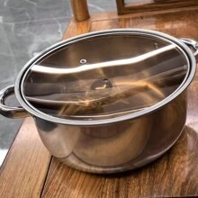 Multipurpose Stainless Steel Soup Pot: Perfect For Induction Cooking With Thick Base, Glass Lid & Elegant Design - View 10