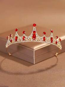 1 件女孩水晶手工公主头饰皇冠头饰，花童生日发饰 - 彩色 - 查看 13