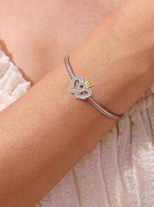 1 PC 925 Sterling Silver Loving Pendant Charm Pendant Ball Suitable For Bracelets DIY Women's Jewelry