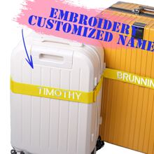 Personalised Luggage Strap 180cm X 5cm Suitcase Safe Luggage Belt With Your Name / Text