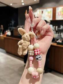 1 件珍珠熊吊饰手机挂绳，全新可爱手工腕带 DIY 配件 - 彩色 - 查看 15
