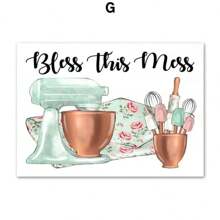 1pc Art Kitchen Home Decor Wall Arts Abstract Kitchenware Canvas Painting Posters Wall No Frame - Multicolor - View 12