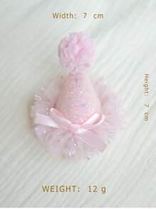 Angel Neitiri Assortment Of 3D Style Lace Hair Clips, Multicolor Options, Suitable For Children, Babies, Moms - Baby Pink - View 2