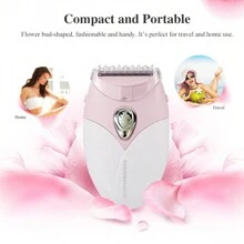 TOUCHBeauty 脱毛器、电动剃须刀脱毛器、脱毛设备、无痛脱毛，随时随地让肌肤光滑，女士比基尼剃须刀、女士体毛修剪器、脱毛器，女士脱毛器，由 2 节 AAA 电池供电（不含电池） - 粉色 - 查看 3
