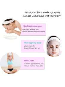 1/3 件女士可调节 Spa 面部头带沐浴化妆发带，适用于洗脸、柔软毛巾、护发配件、护肤头带、美容、护肤产品、水疗、自我护理、护肤工具、面部护理、美容师用品、皮肤、洗面奶、面部 - 彩色 - 查看 6