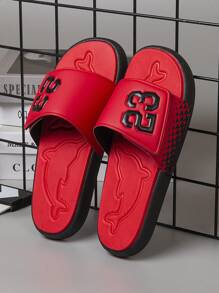 Men's Thick Sole Anti-Slip Open Toe Slippers, Outdoor Sports Sandals, Relaxing & Comfortable - 紅色 - 查看 2