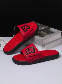 Men's Thick Sole Anti-Slip Open Toe Slippers, Outdoor Sports Sandals, Relaxing & Comfortable - 紅色 - 查看 4