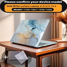 有 4 种大理石图案可供选择，并配有键盘保护膜。它与 MacBook Air Pro 保护套、13/14/15/16 英寸电脑保护套兼容，并配有键盘保护膜，A1370、A1534、A1502、A1707、A2337、A1932、A2179、A2338、A1706、A1708、A2681 塑料硬壳笔记本电脑保护套，黑色、蓝色大理石图案 A2485 A2442、A1466 A1369