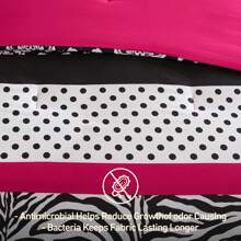 Bộ chăn ga gối đệm, Bộ chăn ga gối đệm êm ái hiện đại nhẹ cho mọi mùa, In họa tiết chấm bi, Chăn bông ấm cúng màu sắc rực rỡ với những chiếc chăn phù hợp, Gối trang trí, Màu hồng ngựa vằn/Da báo, Trang trí phòng ngủ vui nhộn cho người lớn, Bé trai/gái trẻ, Trẻ em, Trẻ em - Hồng - Xem 9