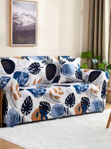 1 件弹力沙发套，现代植物印花图案，防尘防污，适合家庭、教室、酒店使用，四季皆宜 - 莫內 - 查看 4