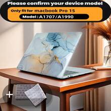 有 4 种大理石图案可供选择，并配有键盘保护膜。它与 MacBook Air Pro 保护套、13/14/15/16 英寸电脑保护套兼容，并配有键盘保护膜，A1370、A1534、A1502、A1707、A2337、A1932、A2179、A2338、A1706、A1708、A2681 塑料硬壳笔记本电脑保护套，黑色、蓝色大理石图案 A2485 A2442、A1466 A1369