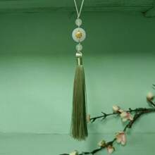 Mặt dây chuyền tua rua ngọc bích trắng mới cổ xưa trang sức phong cách quốc gia tua rua tơ tằm quà tặng tốt nhất - Nhiều màu - Xem 11