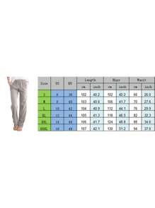 Womens Casual Cotton Linen High Waist Pants Drawstring Loose Fit Summer Pants Trousers With Side Pockets Plus Size - Grey - View 6