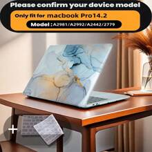 有 4 种大理石图案可供选择，并配有键盘保护膜。它与 MacBook Air Pro 保护套、13/14/15/16 英寸电脑保护套兼容，并配有键盘保护膜，A1370、A1534、A1502、A1707、A2337、A1932、A2179、A2338、A1706、A1708、A2681 塑料硬壳笔记本电脑保护套，黑色、蓝色大理石图案 A2485 A2442、A1466 A1369