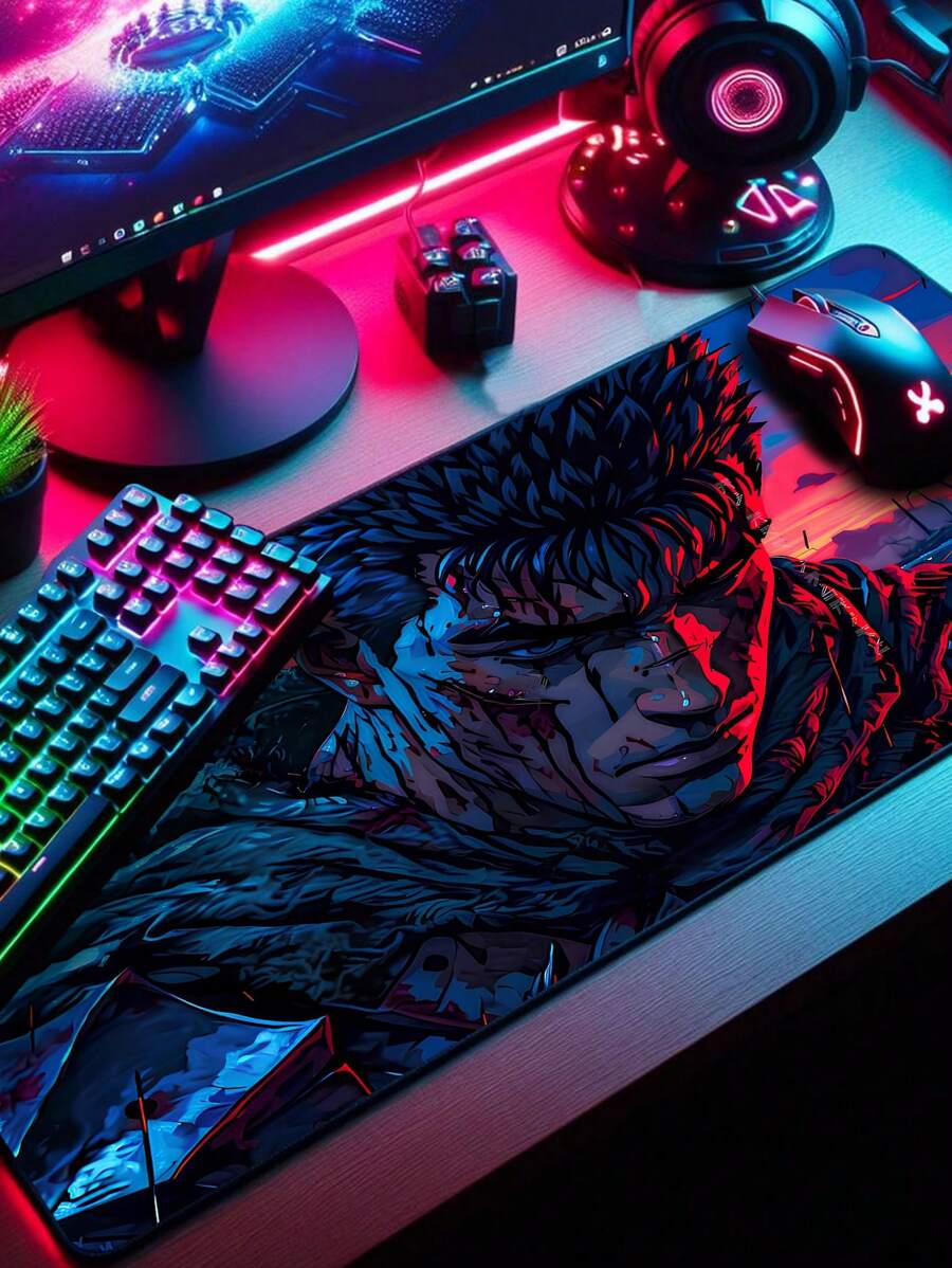 Gaming Mouse Pad For Desktop With Stitched Edge And Various Anime Prints AI 2 - 滑鼠墊4631 - 查看 1