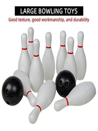 8/12 件儿童超大保龄球套装，室内/室外草地保龄球游戏套装，儿童体能训练多人比赛玩具，耐用材质，适合室内/室外玩耍，男孩和女孩的派对游戏，亲子互动趣味益智玩具，圣诞礼物