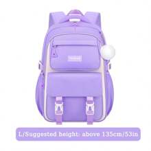 1 件大容量紫色和粉色女孩背包 - 适合上学、户外旅行。轻便、舒适、多功能，配有吊坠。送给女孩的完美生日礼物，返校必备品 - 肩膀包 - 查看 15