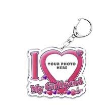 Personalized Keychain With Text "I Love My Boyfriend/Girlfriend/Wife/Hubby/Hot Mama/Dad/King/Queen/Idol/Baby/Family" As Gift - Multicolor - View 27