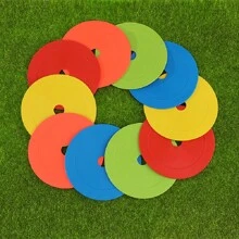 25pcs Flat Design Marker Discs In 5 Colors For Football/Basketball Court, Mixed Colors - Multicolor - View 4