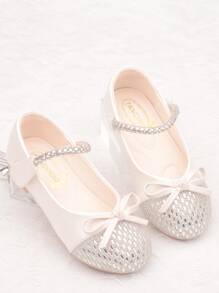 Princess Shoes For Girls, Toddlers Crystal Decor Shoes, Children Party Soft Flat Shoes