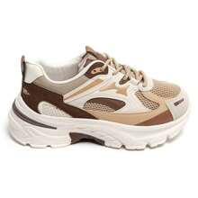 厚底运动鞋，色彩鲜艳，设计现代 - 咖啡棕 - 查看 3