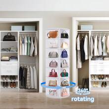 6/7-Tier Rotating Shoe Rack Tower, 360° Spinning Shoe Organizer Carousel, Vertical Shoe Display For Closet Storage, Holds 24/28+ Pairs (White) - trắng - Xem 2