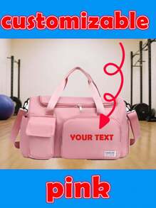 Customized Name & Graphic Fitness Bag, DIY Pattern Gym Storage Bag, Suitable For Men & Women - Sport Duffel Bag With Shoe Compartment, Wet & Dry Separation, Adjustable Shoulder Strap, Large Capacity Lightweight Foldable Bag, Perfect Birthday Gift For Fitness, Hiking, Training - Washable,All-Purpose,Large Capacity,Versatile,Multifunction,Colorful,Cute,Adorable,Contracted,Funny,Kawaii,Y2K,Minimalist,Commuting,Business Casual,Basics,Custom,Personalized,Unique,Customized,Ideal Gifts For Him,Ideal Gifts For Her,Her,Family,Friends,Girlfriend,For Anniversaries,For Birthdays,For Holiday/ Vacation,For Outdoors/Outings/Travel/Hiking/Stadium/Sports/Climbing,For Business/Commute/Work/Office