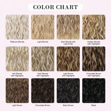 Hair Extension 4pcs Clip In Hair Extension 12" Short Curly Wavy Beige Hair Extension Invisible Lace Weft Female Natural Soft Wig, Halloween - Multicolor - View 6