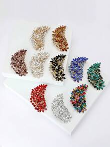 大码女士水晶花朵胸针，适合搭配派对礼服，情人节礼物 - 大水晶胸針 - 查看 2