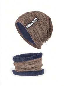 3pcs/Set Unisex Knitted Hat, Balaclava, Neckwarmer And Gloves Set, Autumn/Winter Windproof Warm Accessories