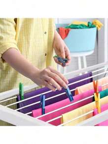 Tendedero Domestic Telescopic 170x105cm, Containing 20 Clips, Operating Quickly And Freely In 24/48 Hours - 黑色 - 查看 9