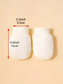 3pairs Baby Solid Gloves