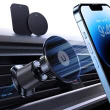 2-Pack Universal Car Phone Holder, Metal Car Phone Mount For MagSafe IPhone 15/14/13/12 Series And All Cell Phones, Easy Installation, Adjustable Viewing Angle, Car Accessories