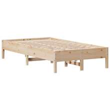 Solid Pine Bed Frame 100x200 Cm Durable Design No Mattress Included - Brown - View 6