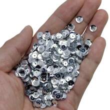 1400 sztuk Mieszane kolory cekinów 6 mm okrągłe luźne cekiny z PVC do rękodzieła, szycia, akcesoriów do majsterkowania, dekoracji odzieży, ślubu, uroczystości bożonarodzeniowych