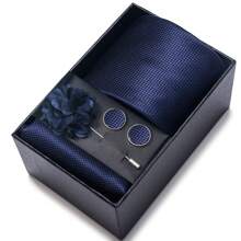 AlanKing 1 件圣诞礼物男士领带时尚设计英伦风格正式商务婚礼领带礼盒装男士领带 - 混色 - 查看 4