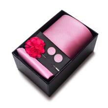 AlanKing 1 件圣诞礼物男士领带时尚设计英伦风格正式商务婚礼领带礼盒装男士领带 - 混色 - 查看 9