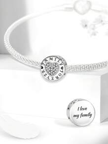 1 PC 925 Sterling Silver Loving Pendant Charm Pendant Ball Suitable For Bracelets DIY Women's Jewelry