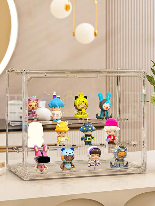 1 Peça Caixa de Armazenamento de Brinquedos, Vitrine a Prova de Poeira para Figurinhas de Shopping com Prateleiras Removíveis para Bolsas e Sapatos, Adequada para Shoppings, Supermercados