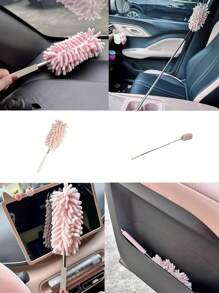 Solid Color Desktop Sweeping Telescopic Dust Brush Dust Collector, Car Dust Collector, Water Absorbing - Multicolor - View 3