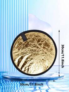 双面摄影背景小反光板便携摄影折叠摄影器材照明板-30cm金银双面