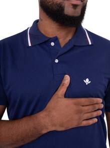 Men Polo Shirts - 藍色 - 查看 2