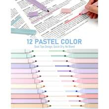 Nicpro Aesthetic Book Annotation 57 PCS Kit With Pen Case, 12 Dual Highlighters, 6 Mechanical Pencil, 5 Gel Pens, 2 Markers 1200PCS Transparent Sticky Notes And Tabs For Bible Study Student Stationary, Back To School - 多種顏色 - 查看 4