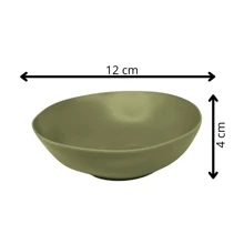 Kit Of 4 Bamboo And PP Bowls Assorted 12cm Compact And Functional For Cakes, Salads And Mixes - Home And Restaurants - 軍綠色 - 查看 2