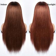 8 件/套真人发长直发夹式接发真人发巧克力棕色 #4 雷米真人发接发夹式自然发接发直发接发 120 克 - S4 - 查看 10