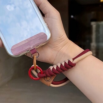 Universal Lanyard Wrist Strap - Double Layer Woven Nylon Phone Lanyard, Durable Accessory With Card Holder & Stickers Gifts For Mother, Family, Friends, Birthday, Holiday Phone Charm, Phone Chain